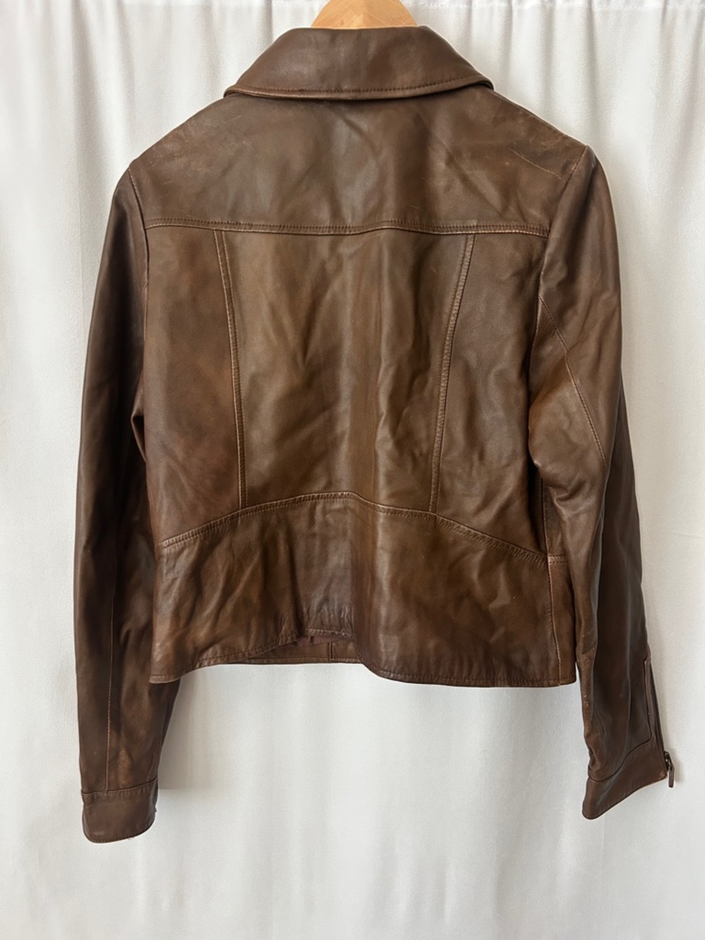 Alice Temperley for Target Brown Buttery Soft Leather Bomber Jacket *Approx. M* - Picture 2 of 9